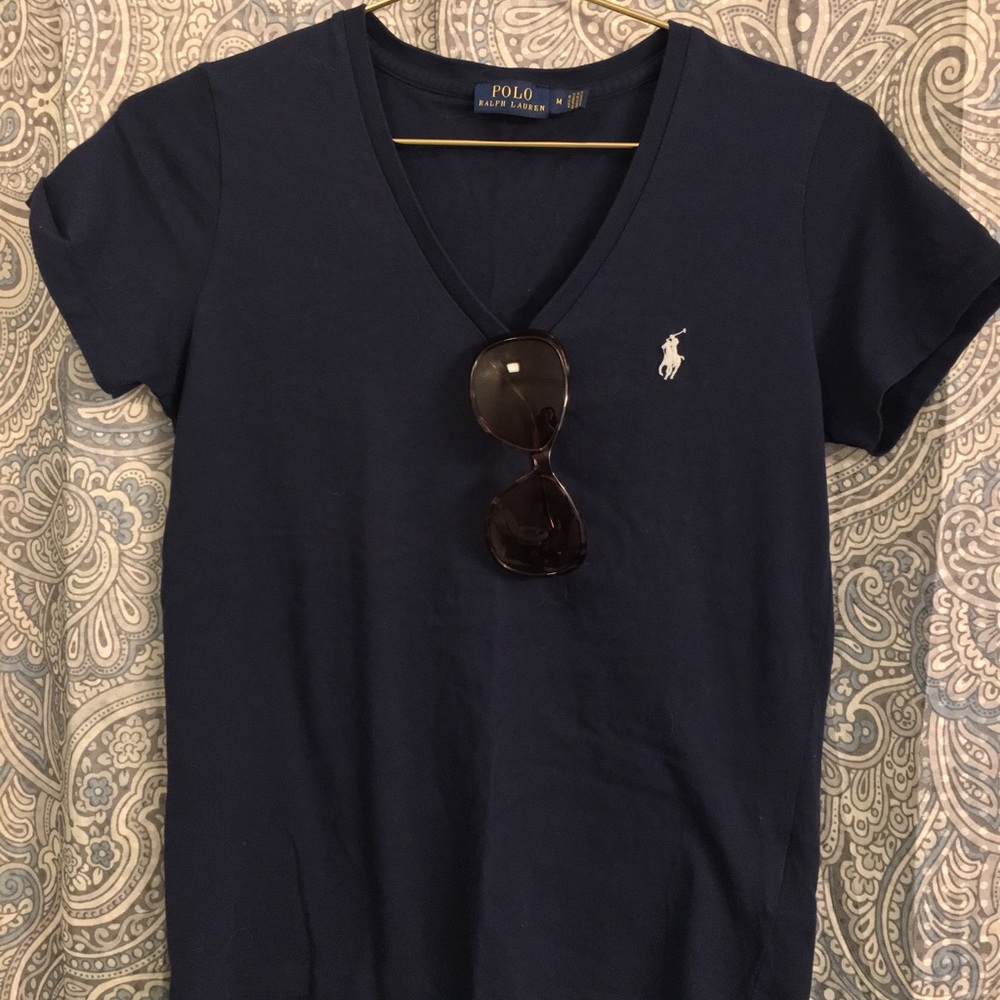 MED Navy POLO Ralph Lauren V-Neck